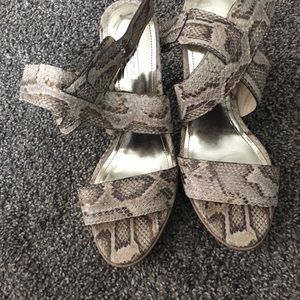 Coach snakeskin strap heels